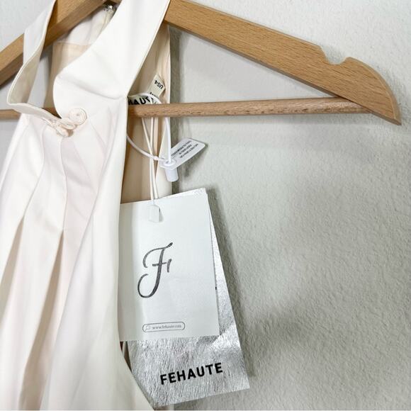 NWT FEHAUTE Floral Maxi Dress in Cream Size 4 *no belt - Picture 3 of 5